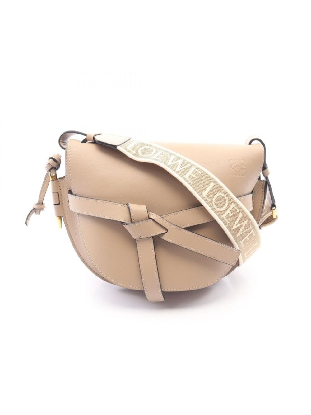 Loewe Shoulder Bag Gate Small Beige Ivory Leather